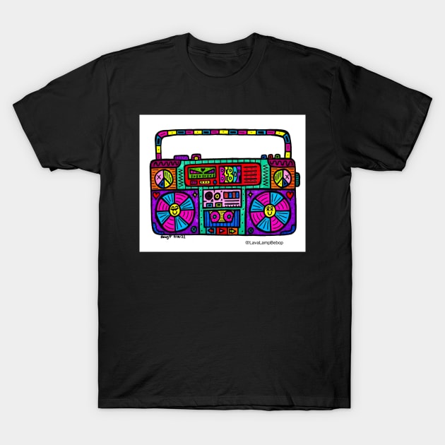 Boom Box T-Shirt by Lava Lamp Bebop